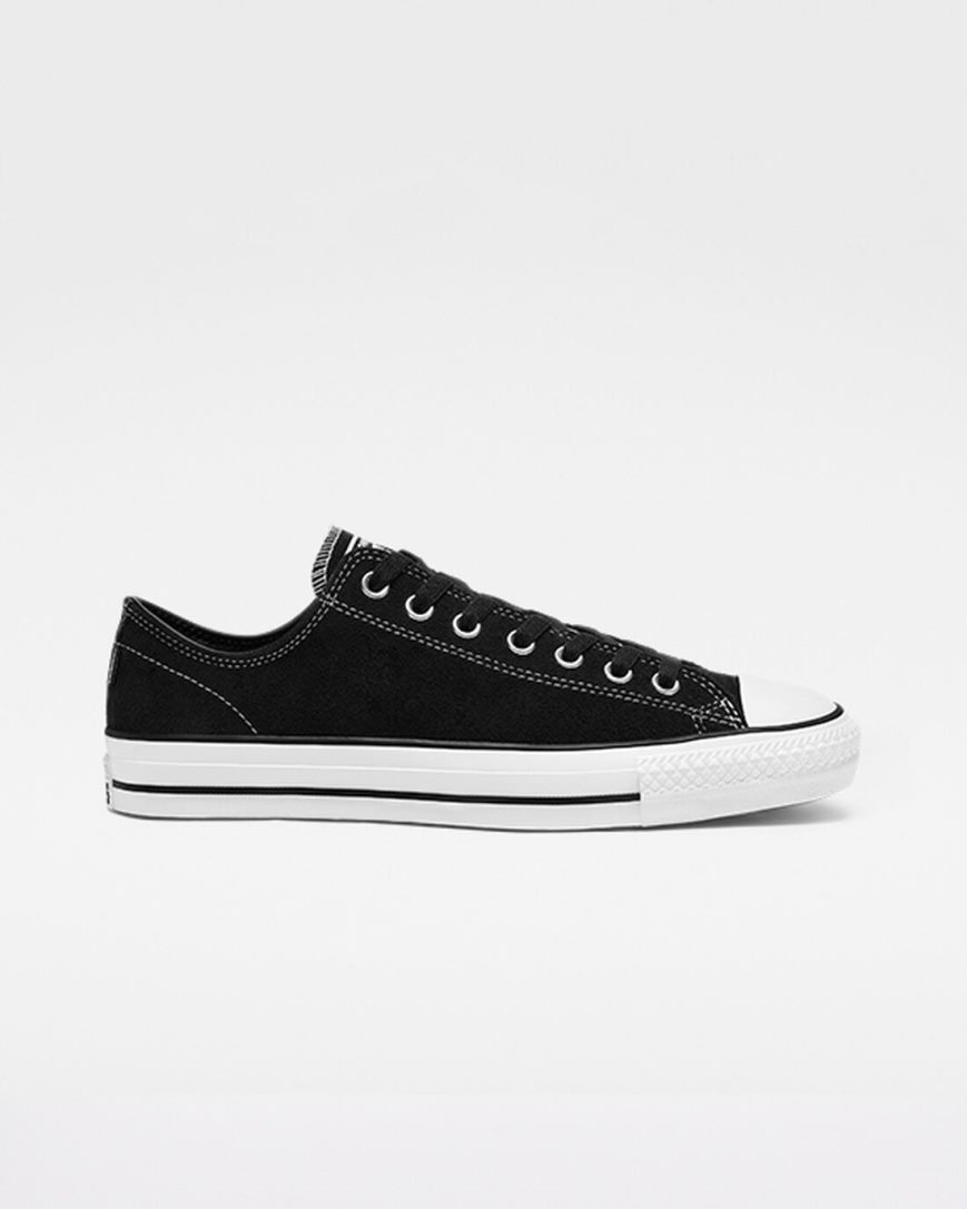 Women\'s Converse CONS Chuck Taylor All Star Pro Suede Skate Shoes Black / White | AU 483E0V